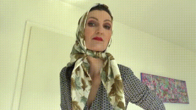 Beautiful Silk Headscarf Fashion Show Autumn Scarves Lady Victoria Valente Headscarf Mistress