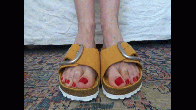 Toe Fetish Wiggling My Toes In Orange Slippers Part 5