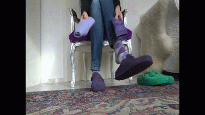 Socks And Slippers Show, Cum On My Socked Feet