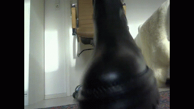 Femdom POV: Ballbusting And Cumming On My Black Overknee Leather Boots!
