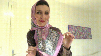 Lady Victoria Valente Shows Elegant, Colorful Silk Scarves