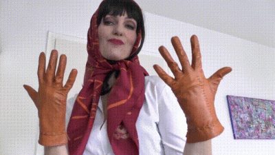 Sniffing Leather Gloves And Masturbating Lady Victoria Valente POV JOI Clip
