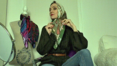 Cashmere Jacket And Silk Scarves Styling