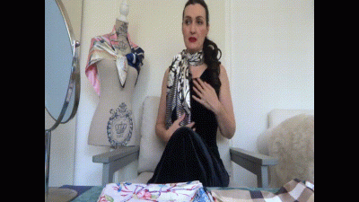 In The Satin Scarf Fitting Studio: 5 New Scarves As A Head And Neck Scarf, Part 1