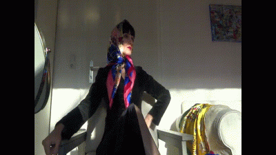 Lady Victoria Valente Satin Headscarf Fitting