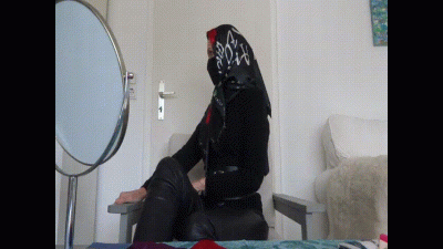 Satin Scarf Masks Fetish With Headscarf
