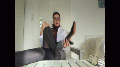 Cum On The Step-Aunt Glasses! Strict Cheese Foot Breeding