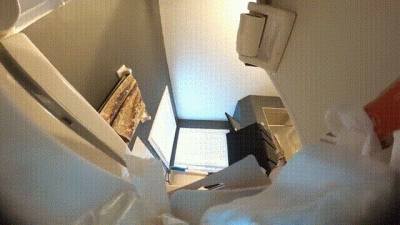Trashed Tiny In The Bathroom