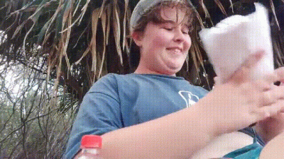 Sweaty Summer Snacktime (Public Pig Greasy Foods!