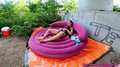 Horny MILF Fucked Next To A Busy Railway Track