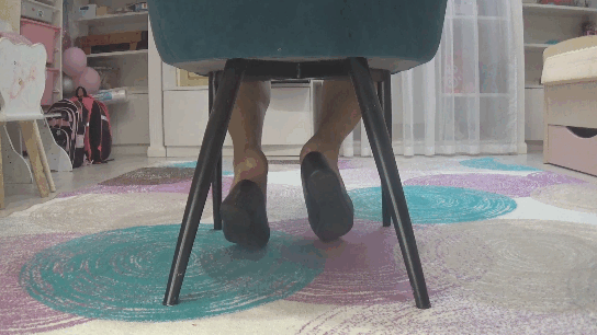 Deeping Ballet Flats Under Chair
