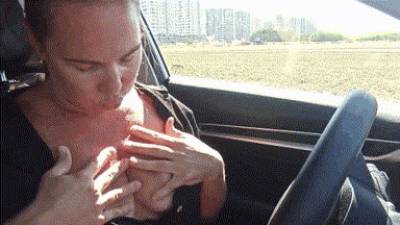 Big Tits Bounce When I Can't Start My Car And Pedal Press 2