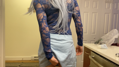 Sexy Crossdresser Puts Vibrating Butt Plug In Ass