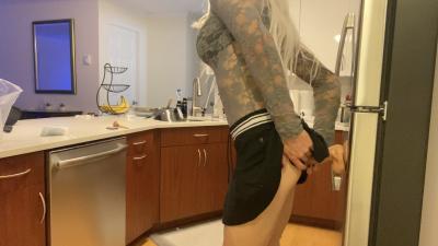Hot Crossdresser Dildo Fucked In Kitchen thumbnail