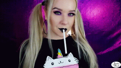 A Menthol Cigarette With Black Glossy Lips