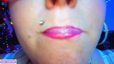 Kepi Carter Spits On Her Tits With Tongue Roll/Waving