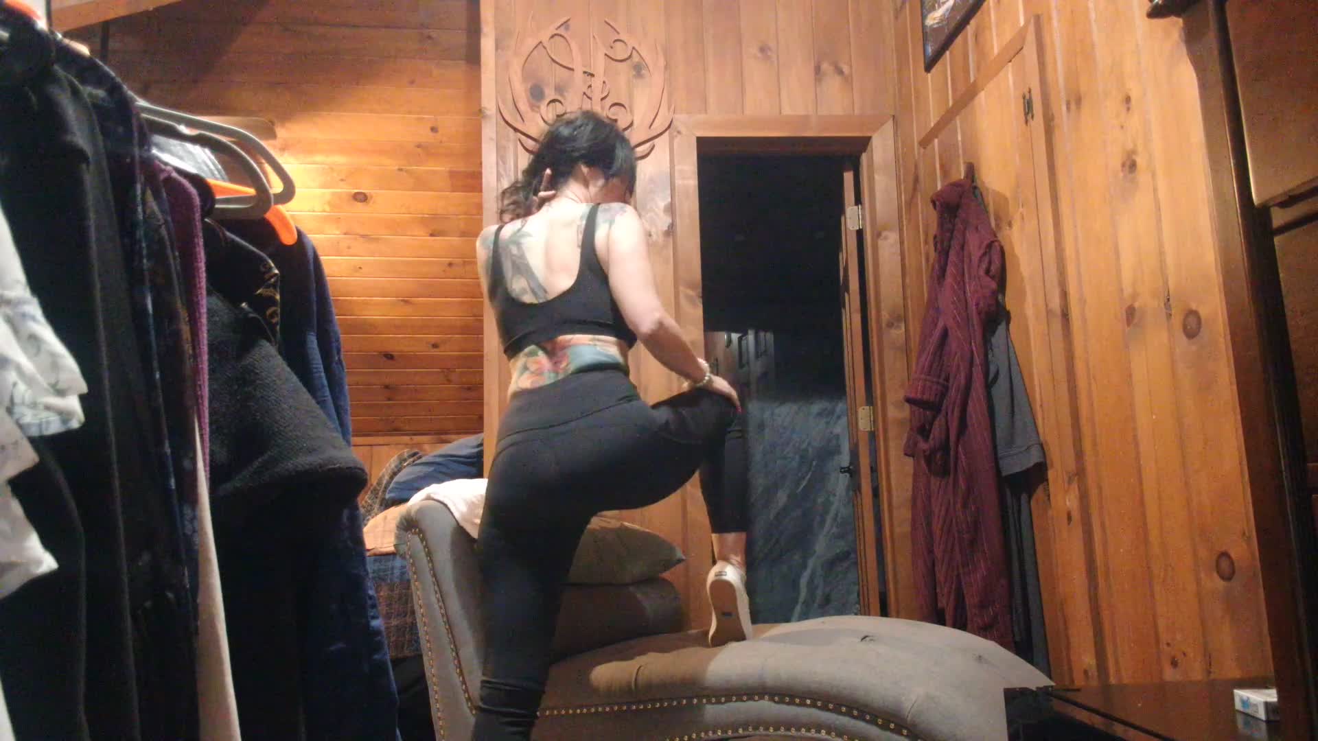 Workout MILF Loves Big Testicles POV