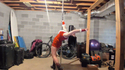 Holiday Fun In Boots Pole Striptease