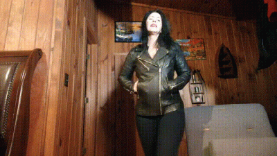 Stuck In A Elevator With Leather Smoker POV Sex