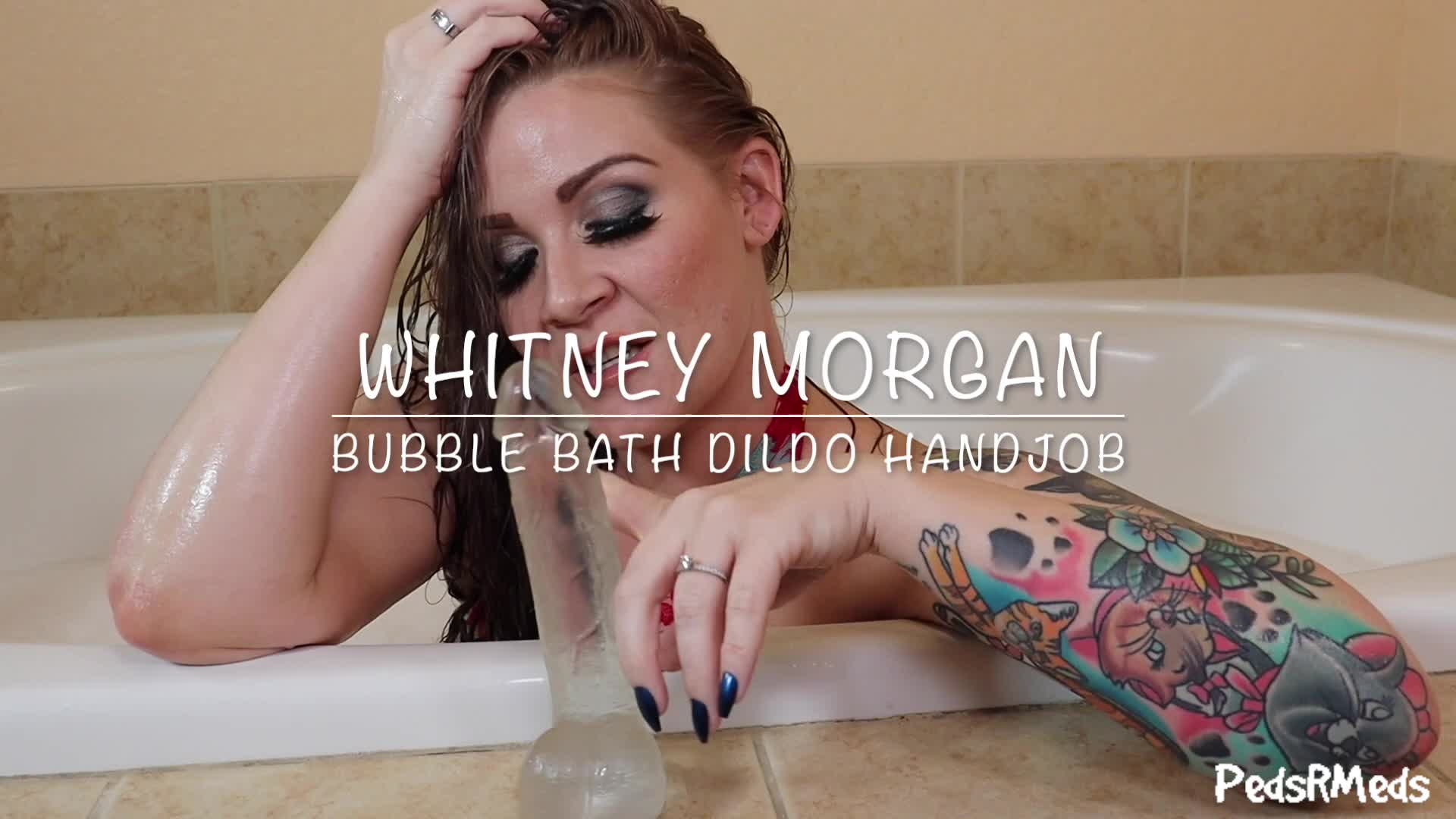 Whitney Morgan Bubble Bath Dildo Handjob