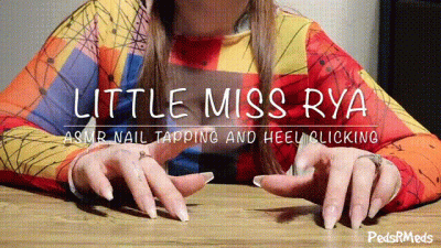 Little Miss Rya ASMR Nail Tapping And Heel Clicking