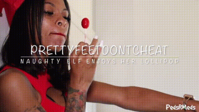 Prettyfeetdontcheat Naughty Elf Enjoys Her Lollipop