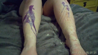 Scraping Dried Wax Off My Legs
