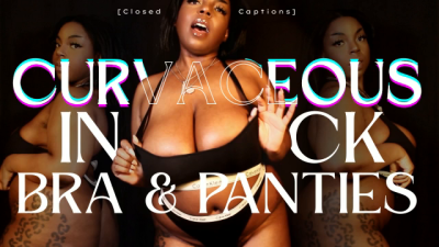 Curvaceous In Ck Bra And Panties [Closed Captions]