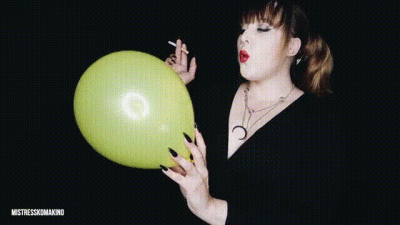 Popping Balloons With My Long Nails And Cigarette
