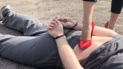 Bound And Disciplined: Handcuffs, Duct Tape & Red Heels