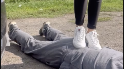 Human Trampoline: Jumping On His Back