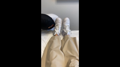 White Nike Af1 Sole Licking- Dirty Sneaker Worship