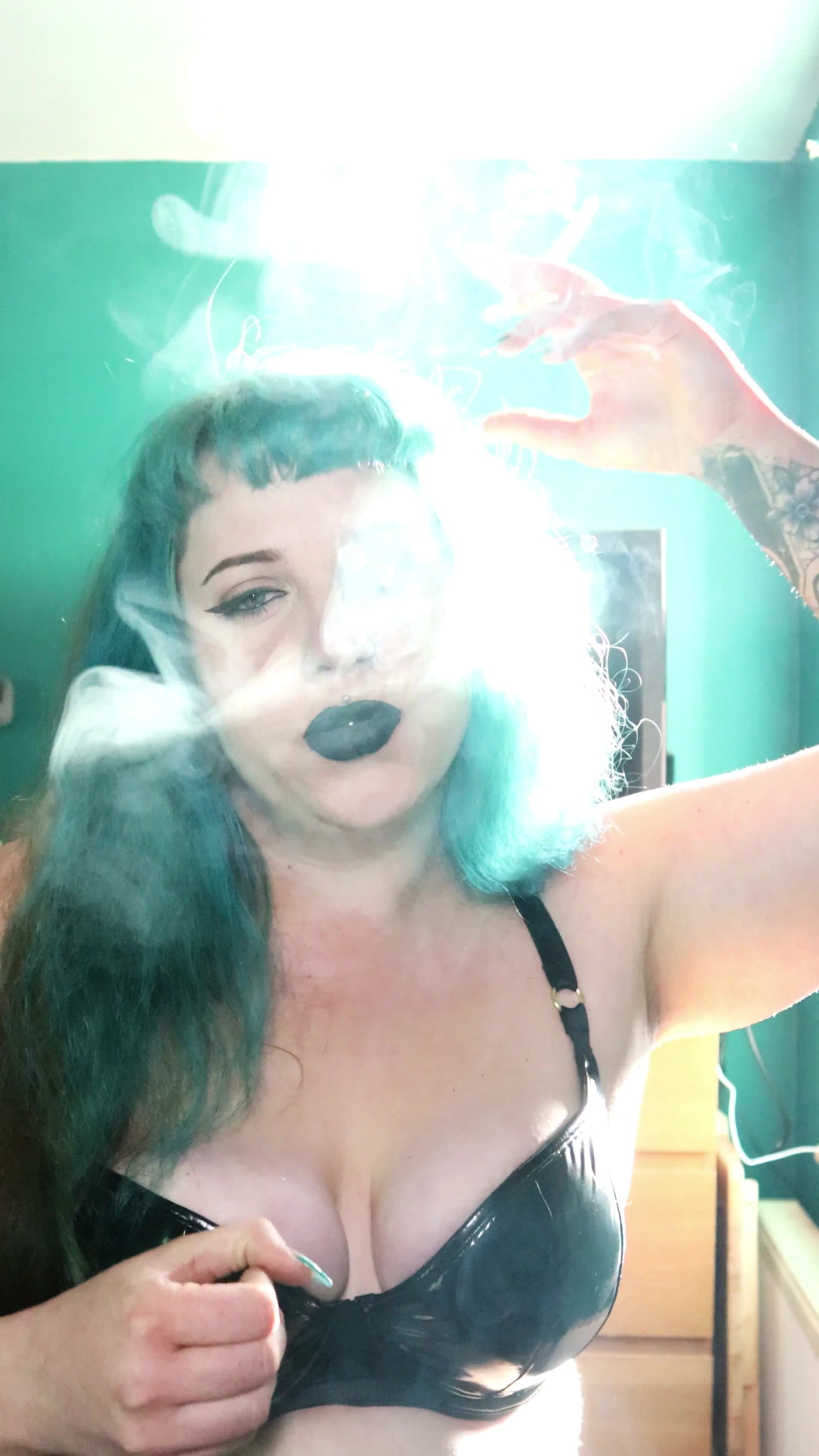 Goth BBW Smoking Goddess Light JOI- Talk Down & Tribute