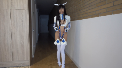 Asian Squirter Double Headed Dildo All In!- 4K