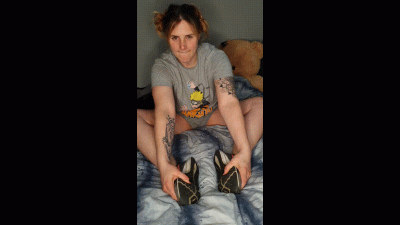 My Sneakers And Feet Get So Sweaty When I Wear Them With No Socks. Lick Them Clean