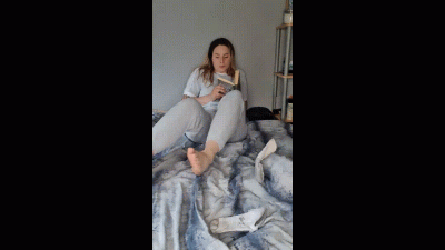 Reading A Book In Crose Soles Pose