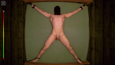 Prostate Massager Inserted Into Restrained Subs Asshole Drives Him Crazy