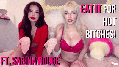 Eat Your Load For Hot Bitches! Humiliating CEI With Sabina Rouge