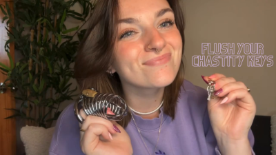 Forever Locked Up Flush Your Chastity Keys