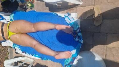 Public Pool!Sunbathing!