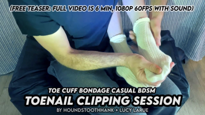 Toe Cuff Bondage Casual Bdsm Toenail Clipping Session