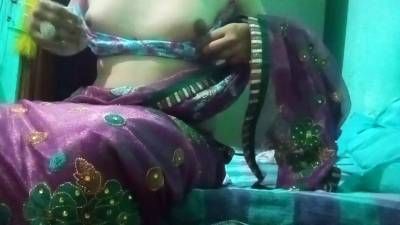 Indian Gay Crossdresser Gaurisissy In Pink Saree Pressing And Milking His Big Boobs And Enjoying Hardcore Sex