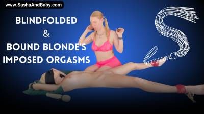 Blindfolded & Bound Blonde's Imposed Orgasms