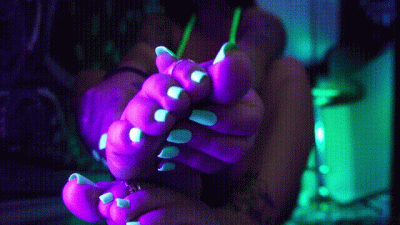 Glowing Toes In Slow-Mo