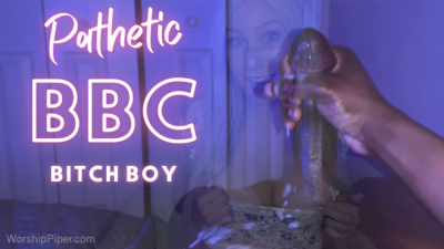Pathetic BBC Bitch Boy: Big Black Cock Encouraged Bi Faggot Cock Worship Princess Piper
