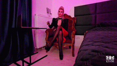 Elegant Lady Dangling Her Platform Heels Smoking Fetish
