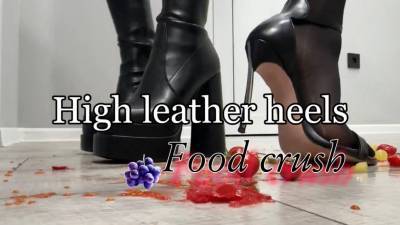 High Leather Heels Food Crush