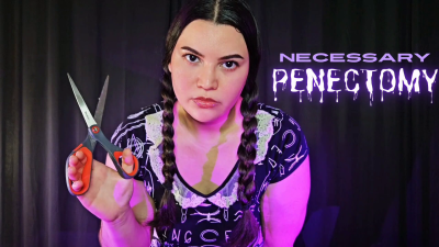 Necessary Penectomy Countess Wednesday As Wednesday Addams Cuts Your Dick Off, Extreme Domination, Castration, Cbt Mp4 1080P