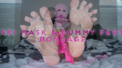 Ski Mask And Cummy Feet Bondage