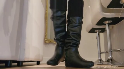 Trained To Worship My Black Leather Boots